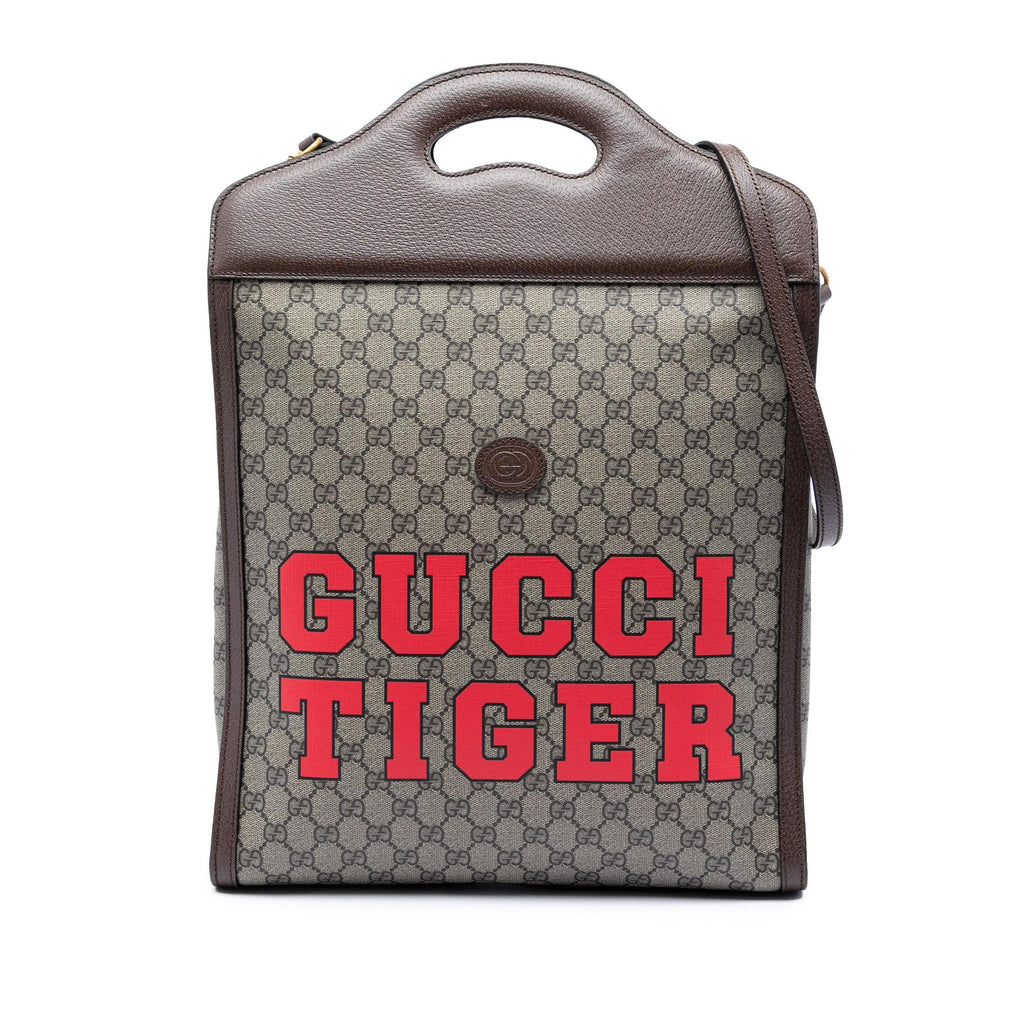 Gucci GG Supreme Web Tiger Satchel