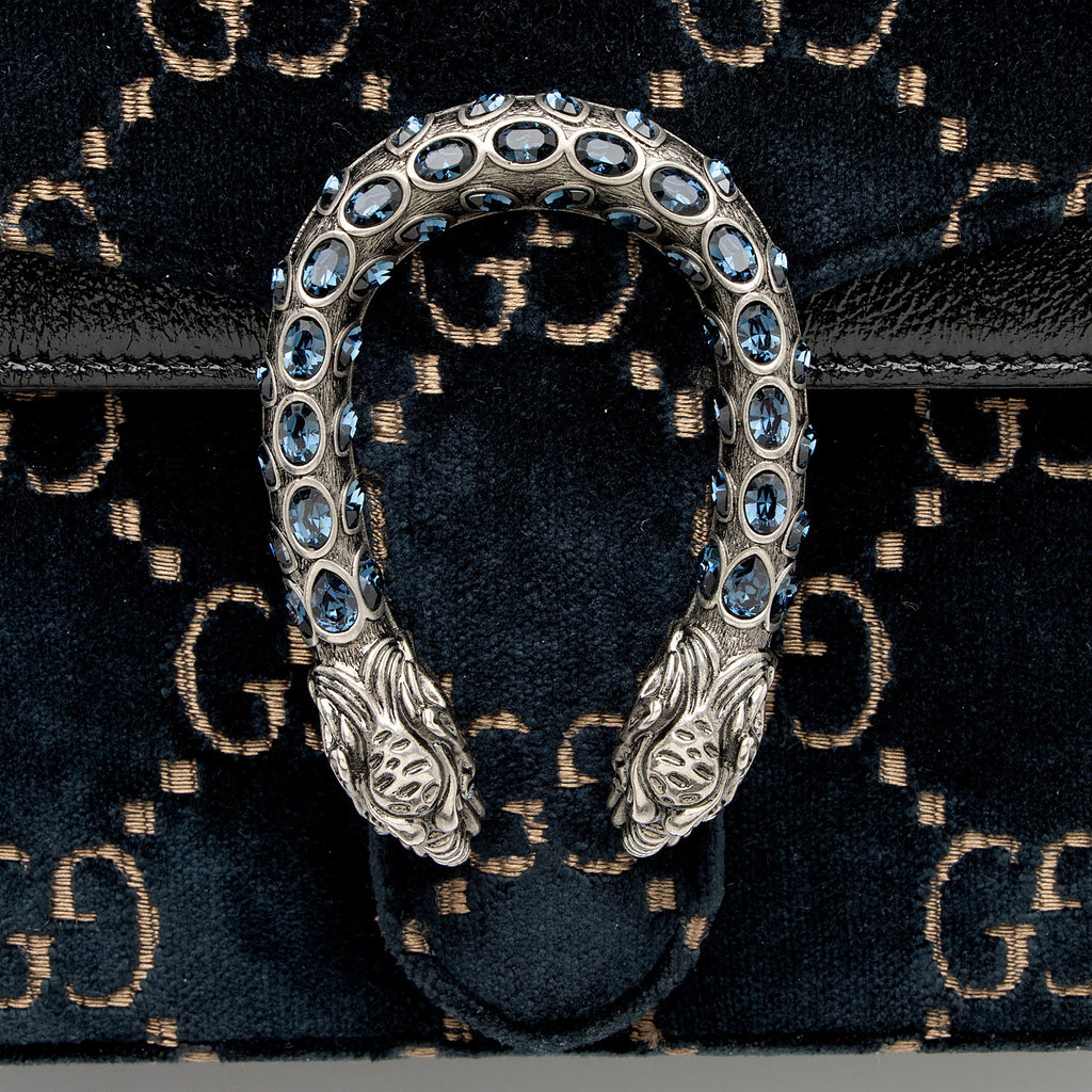 Gucci GG Velvet Crystal Dionysus Medium E/W Shoulder Bag