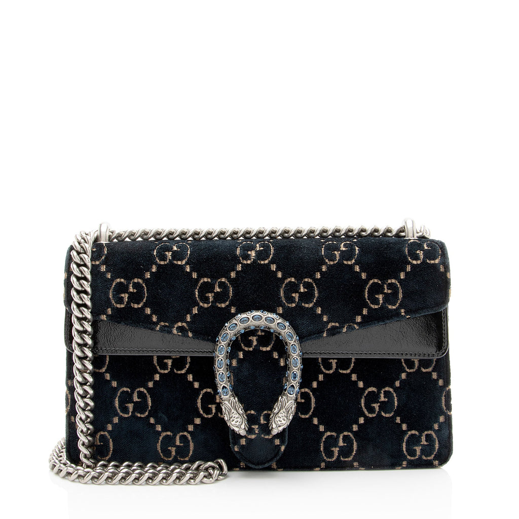 Gucci GG Velvet Crystal Dionysus Medium E/W Shoulder Bag