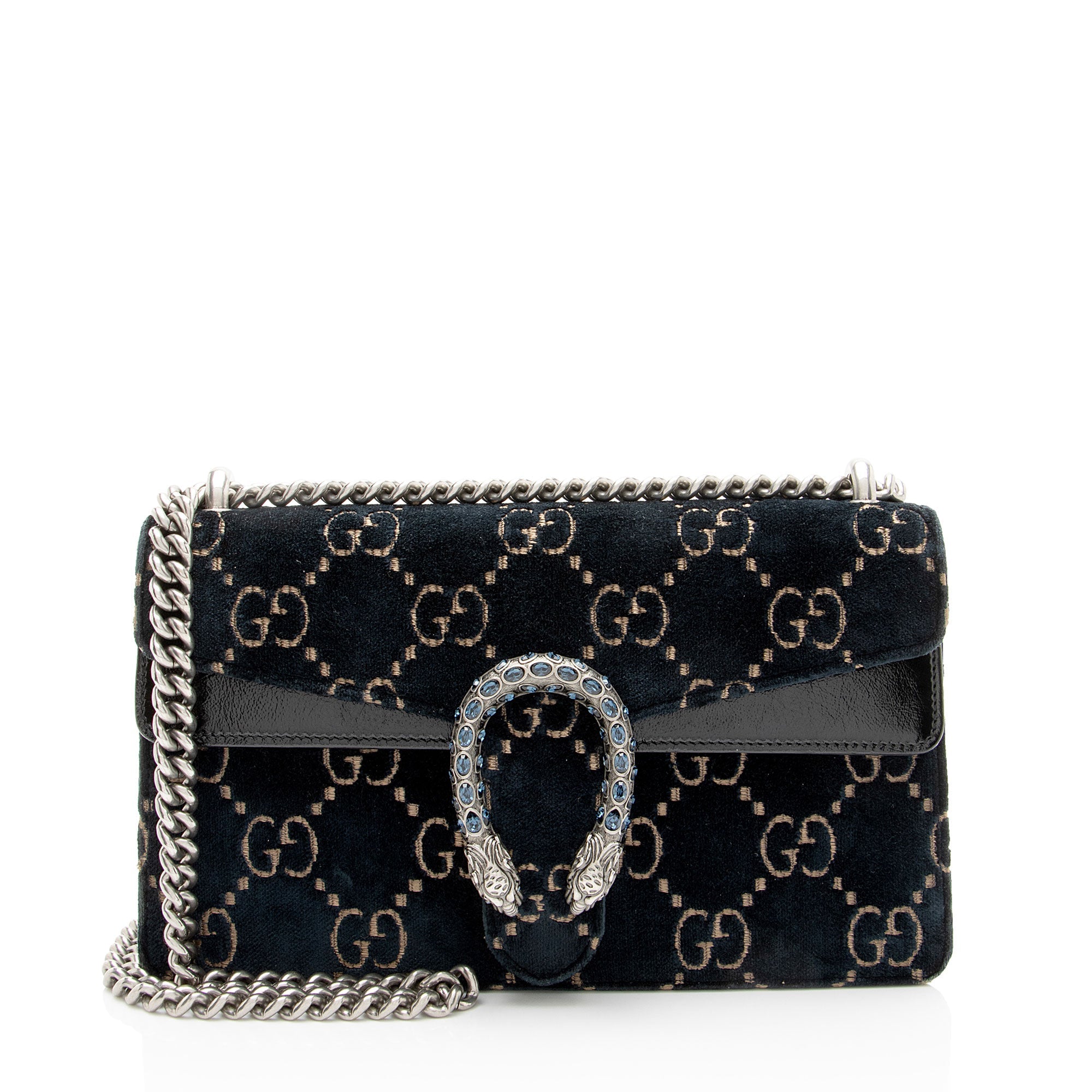 Gucci GG Velvet Crystal Dionysus Medium E/W Shoulder Bag