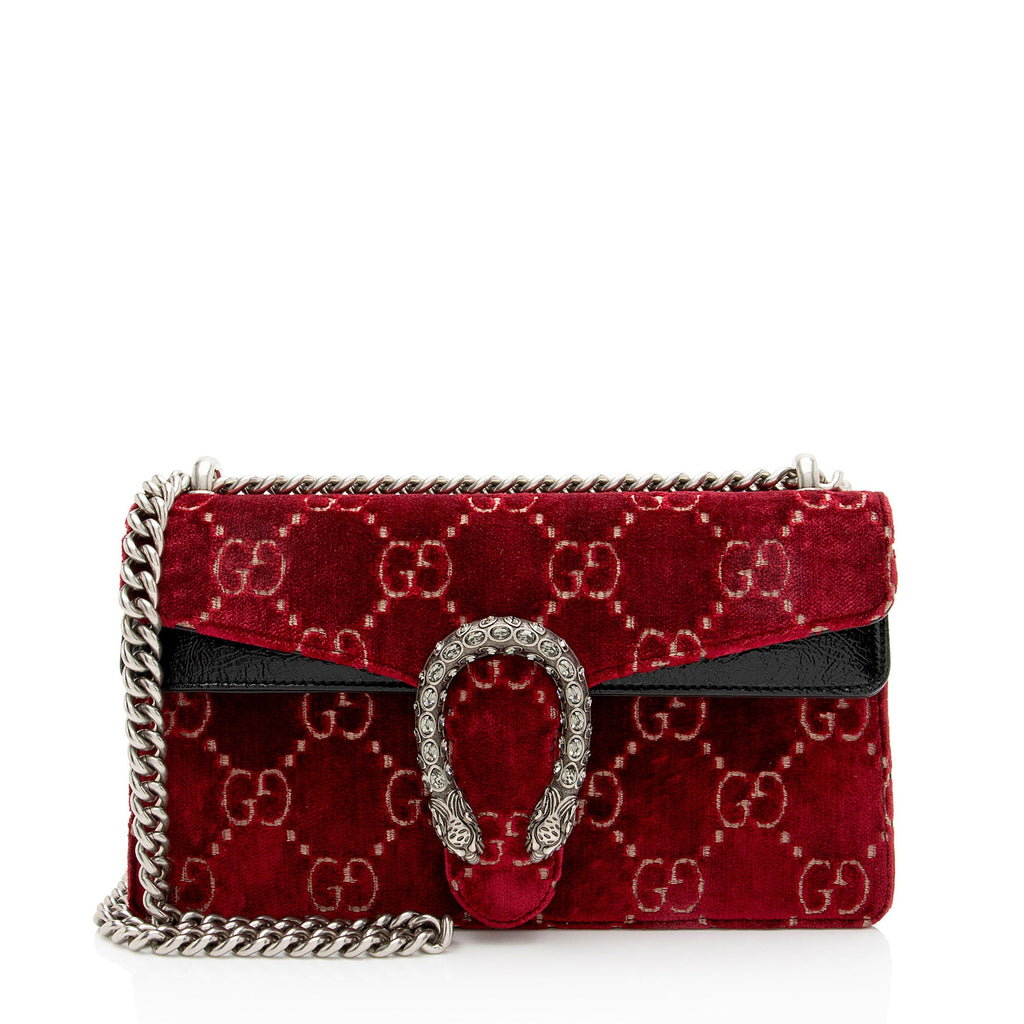 Gucci GG Velvet Crystal Dionysus Medium E/W Shoulder Bag