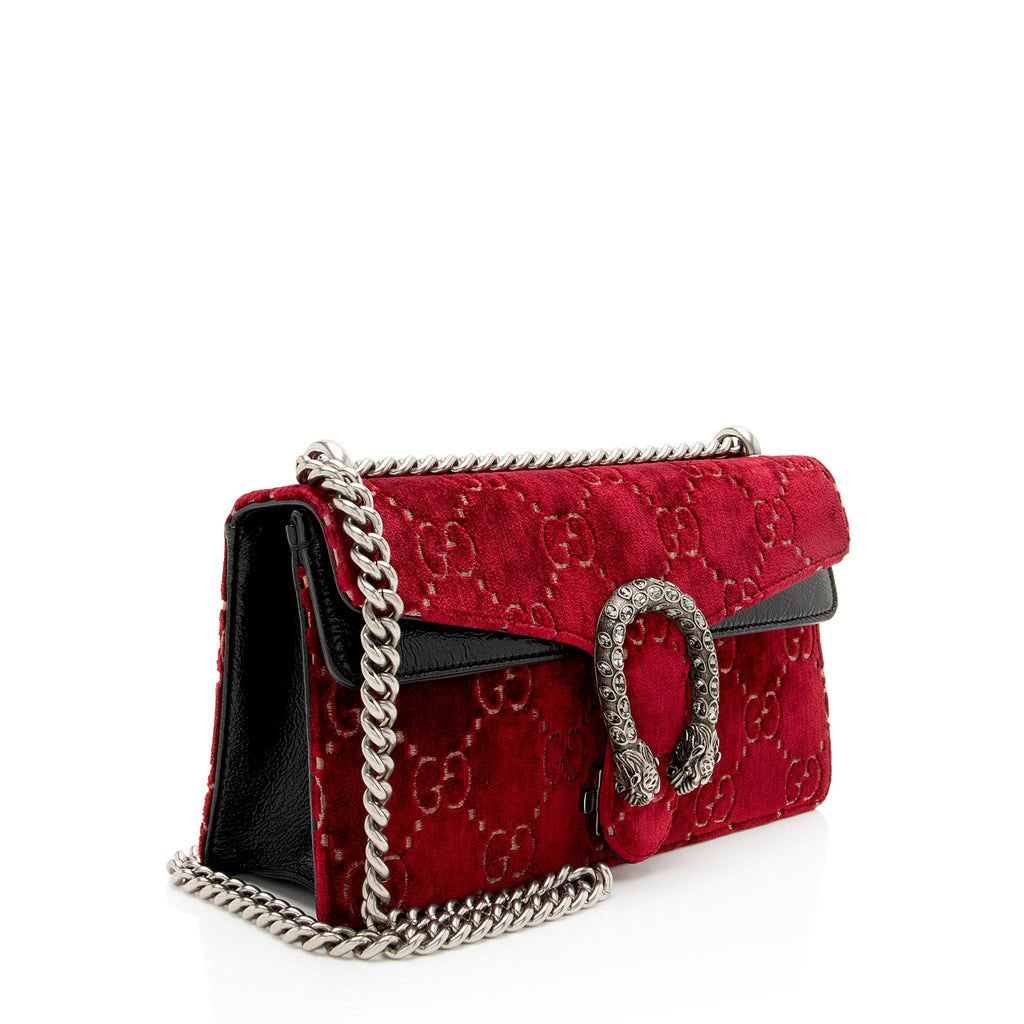 Gucci GG Velvet Crystal Dionysus Medium E/W Shoulder Bag