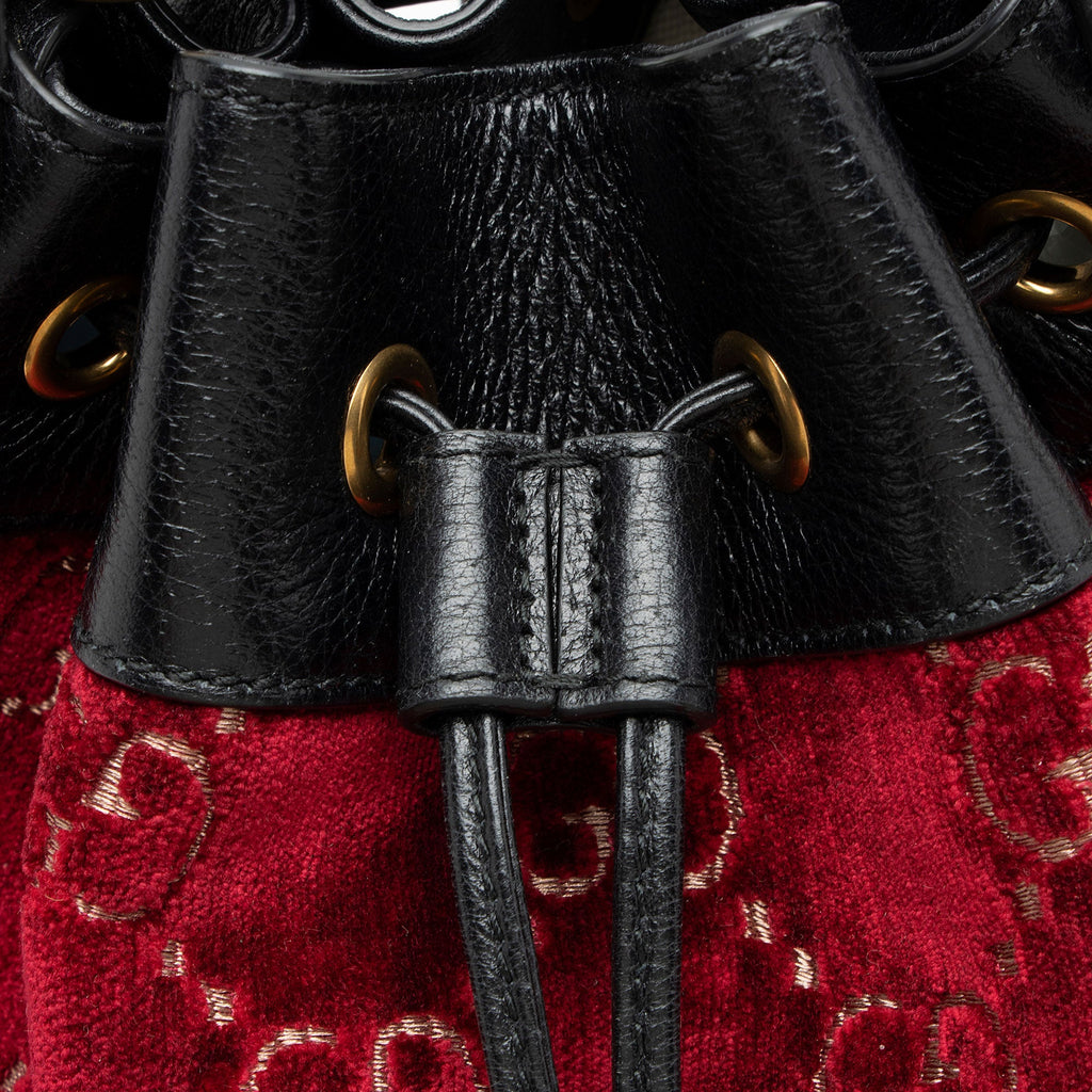 Gucci GG Velvet Web Bucket Bag