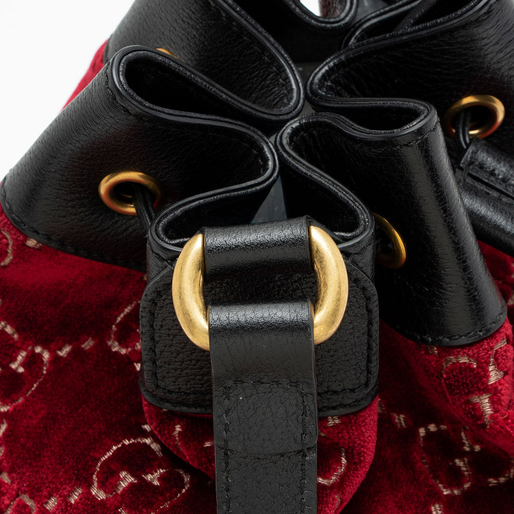 Gucci GG Velvet Web Bucket Bag