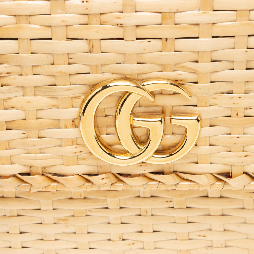 Gucci Glazed Wicker Cestino Linea Small Shoulder Bag