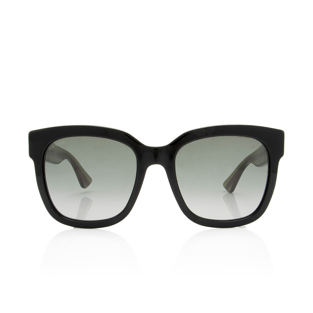 Gucci Glitter Web Interlocking G Round Sunglasses