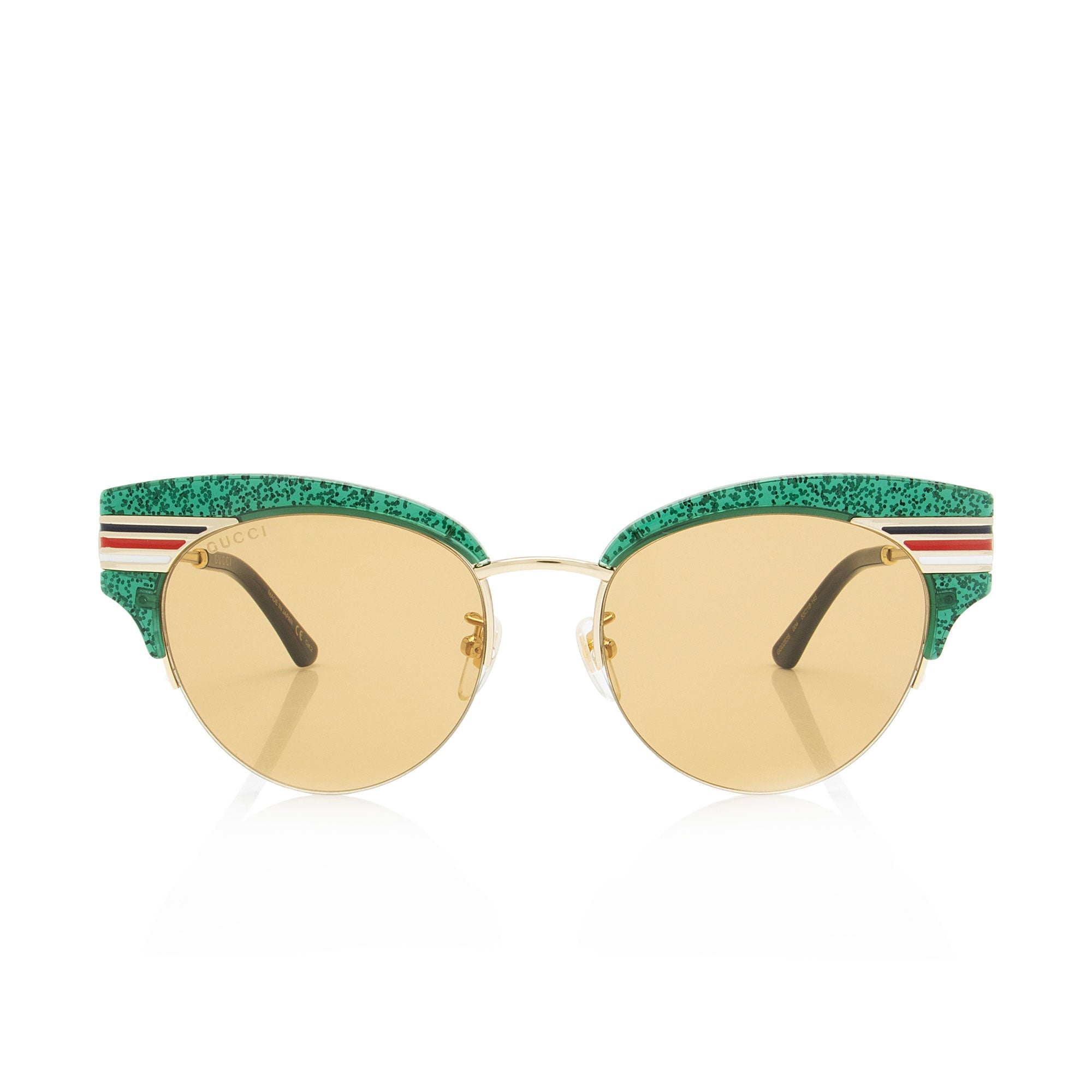 Gucci Glitter Web Sylvie Interlocking G Cat Eye Sunglasses