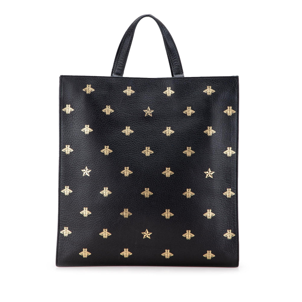 Gucci Grained Calfskin Bee Star Vertical Tote