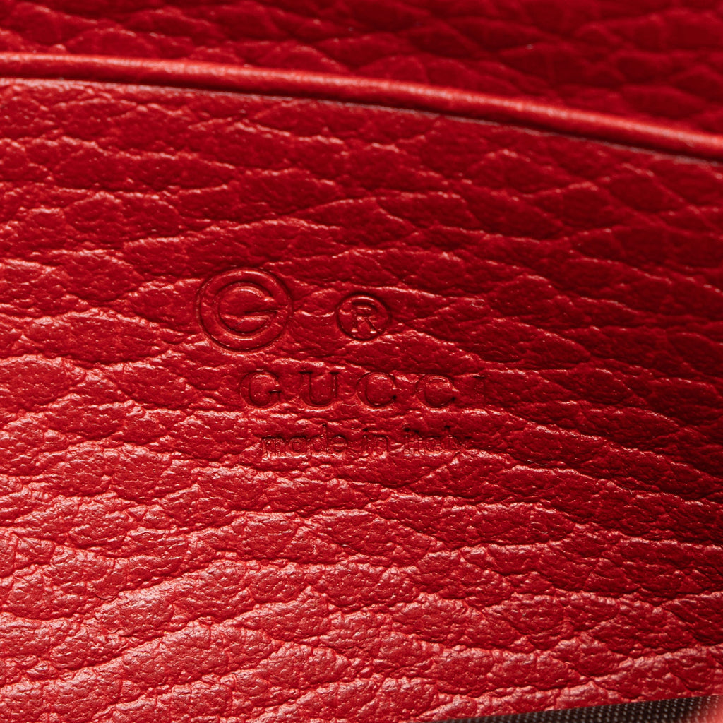 Gucci Grained Calfskin Interlocking G Chain Wallet