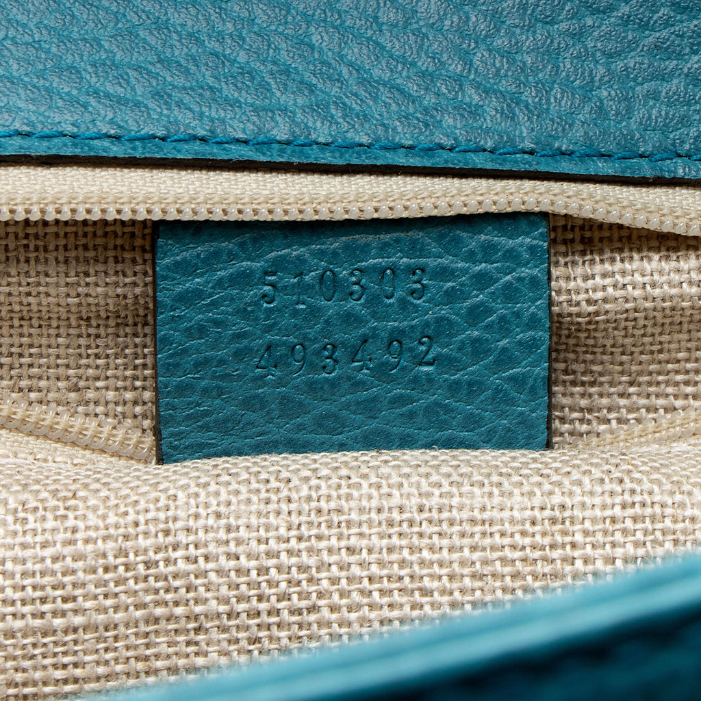 Gucci Grained Calfskin Interlocking G Medium Shoulder Bag