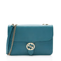 Gucci Grained Calfskin Interlocking G Medium Shoulder Bag