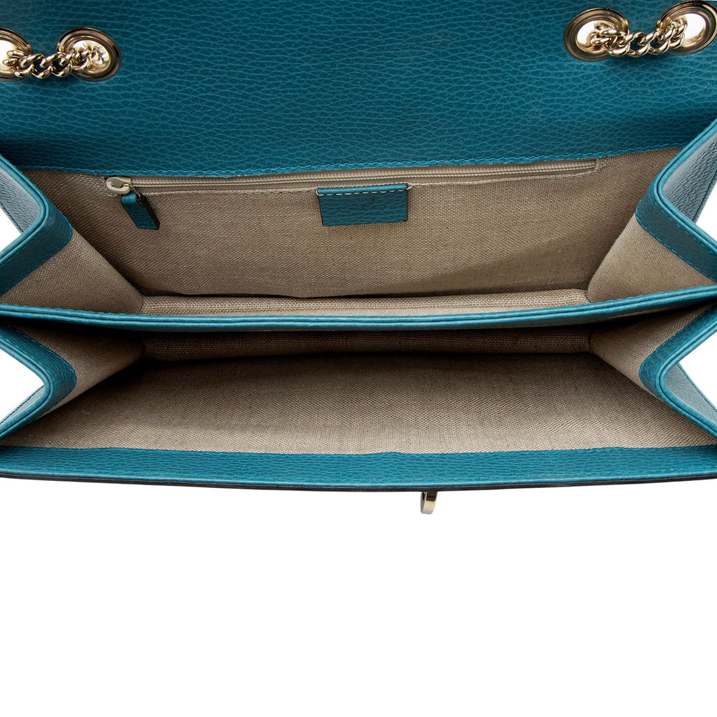 Gucci Grained Calfskin Interlocking G Medium Shoulder Bag