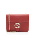 Gucci Grained Calfskin Interlocking G Small Shoulder Bag