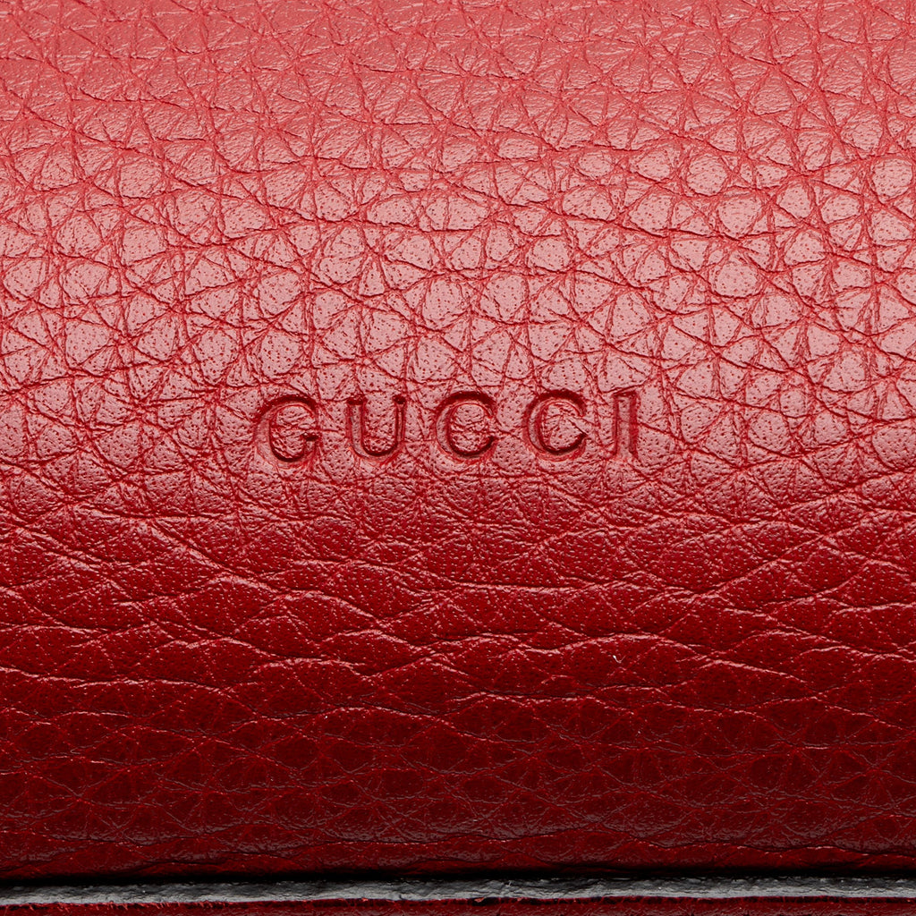 Gucci Grained Leather GG Marmont Large Flap Shoulder Bag