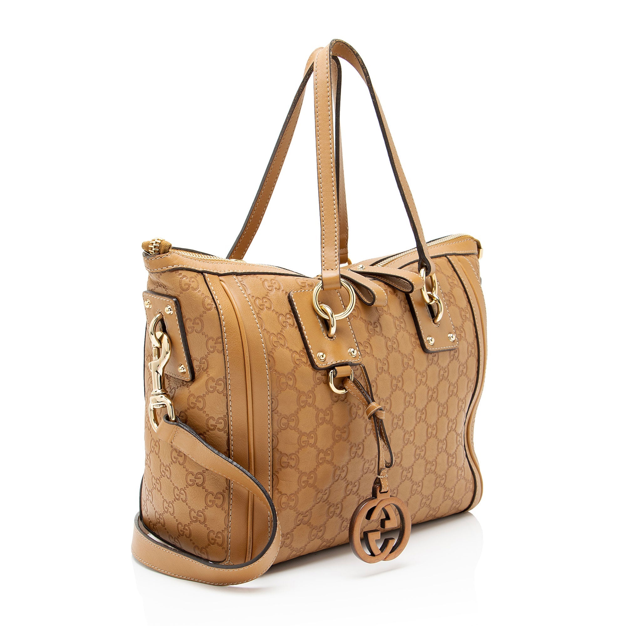 Gucci Guccissima Leather Charm Medium Tote