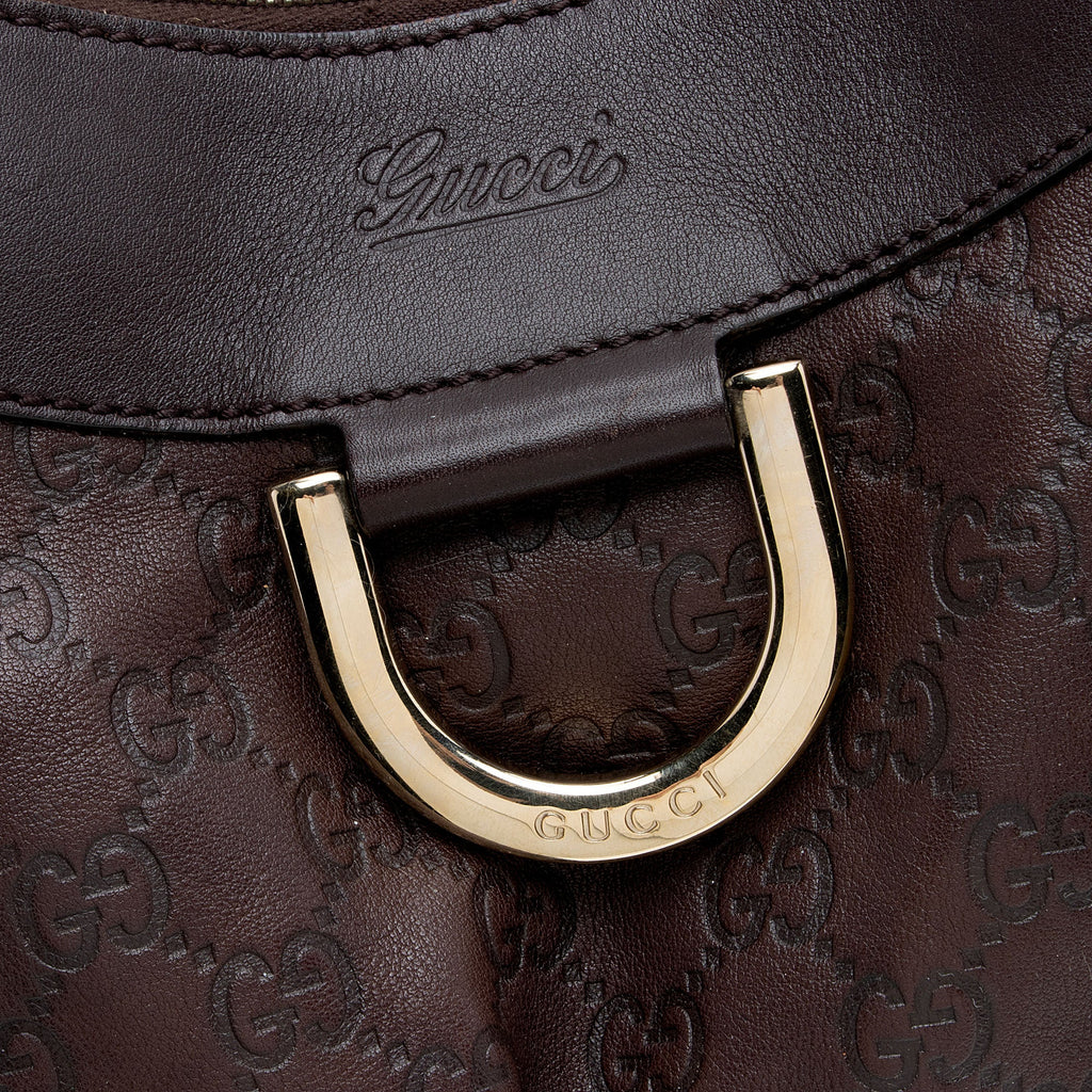 Gucci Guccissima Leather D Ring Medium Hobo (SHF-ppylEJ)
