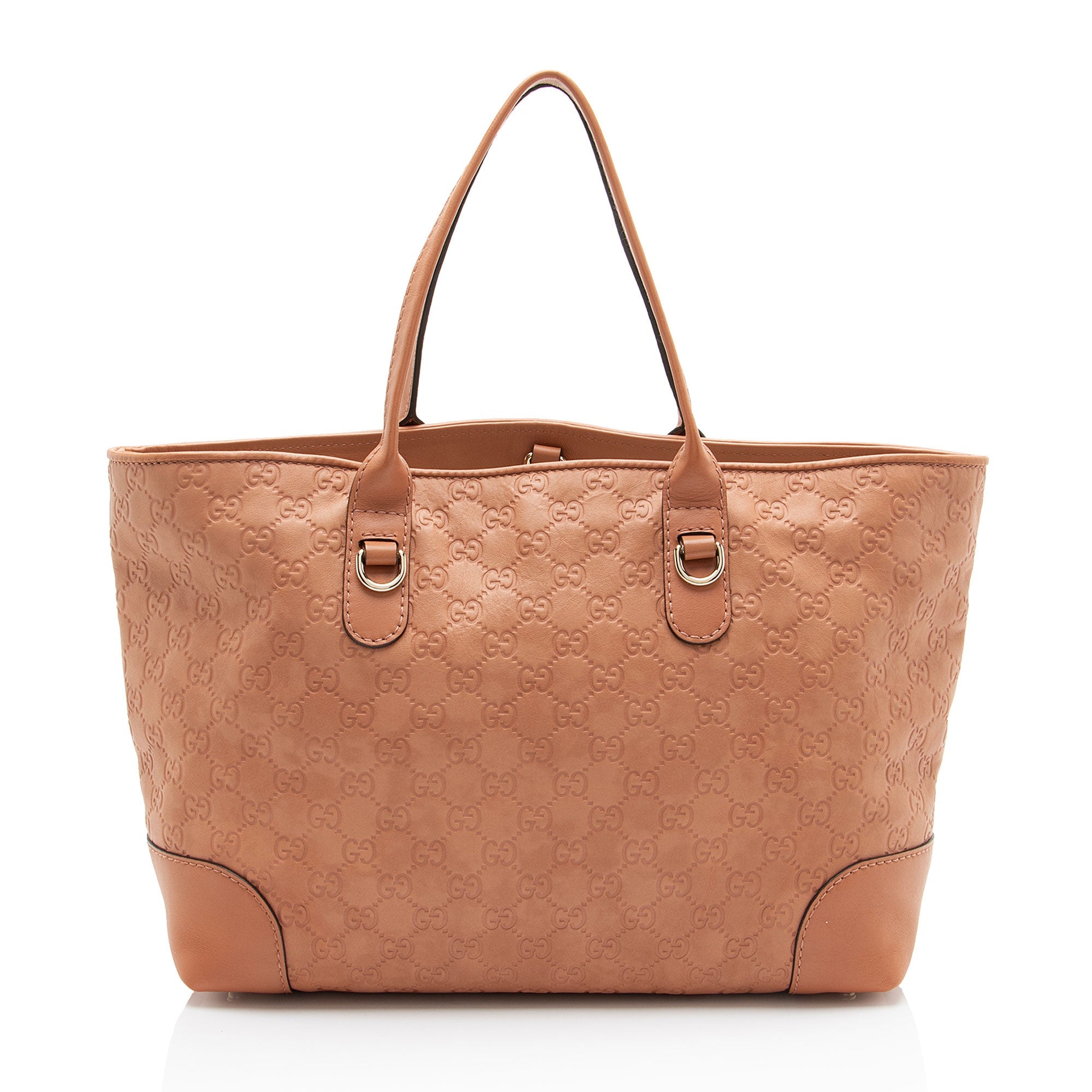 Gucci Guccissima Leather Heart Bit Charm Medium Tote