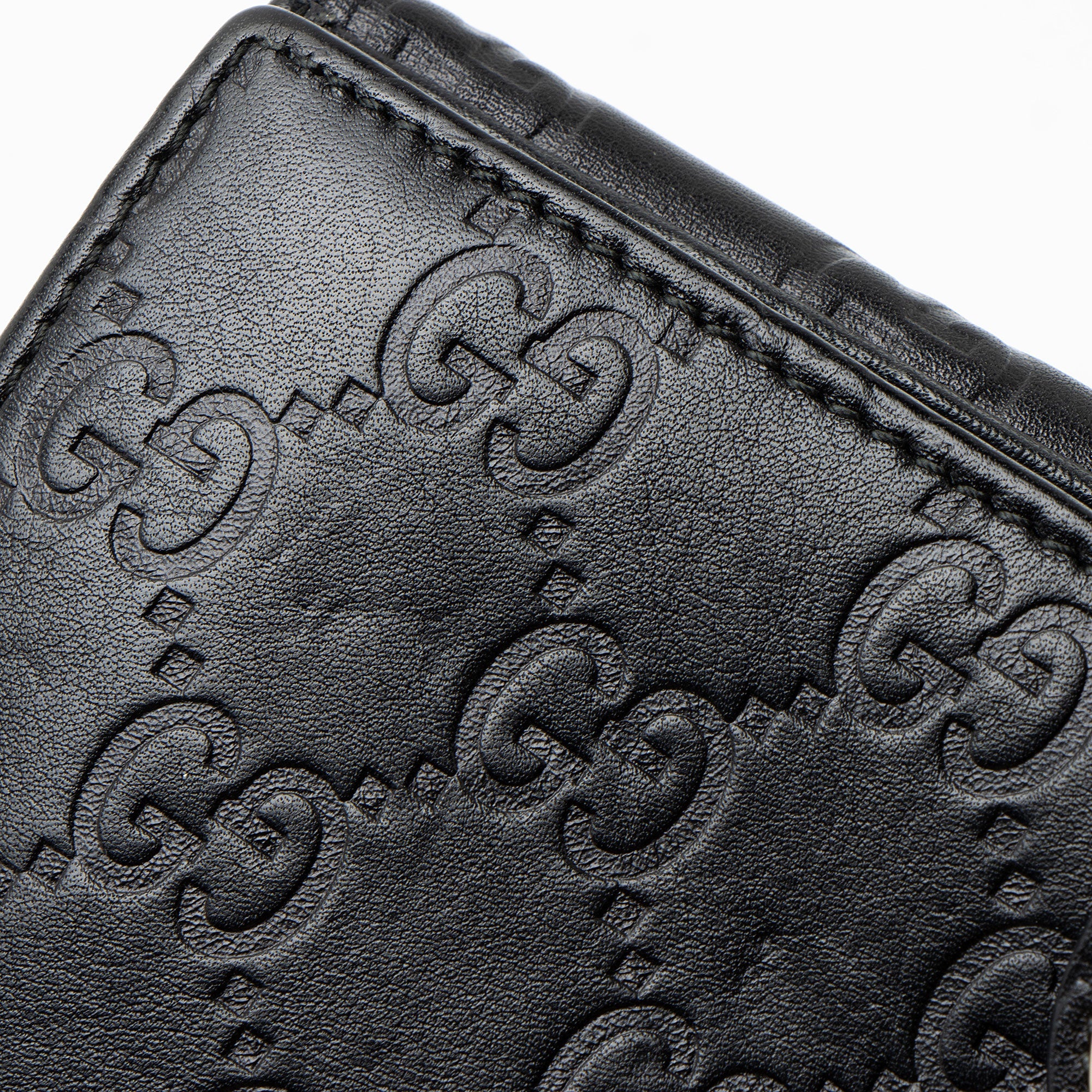 Gucci Guccissima Leather Heart Script Continental Wallet