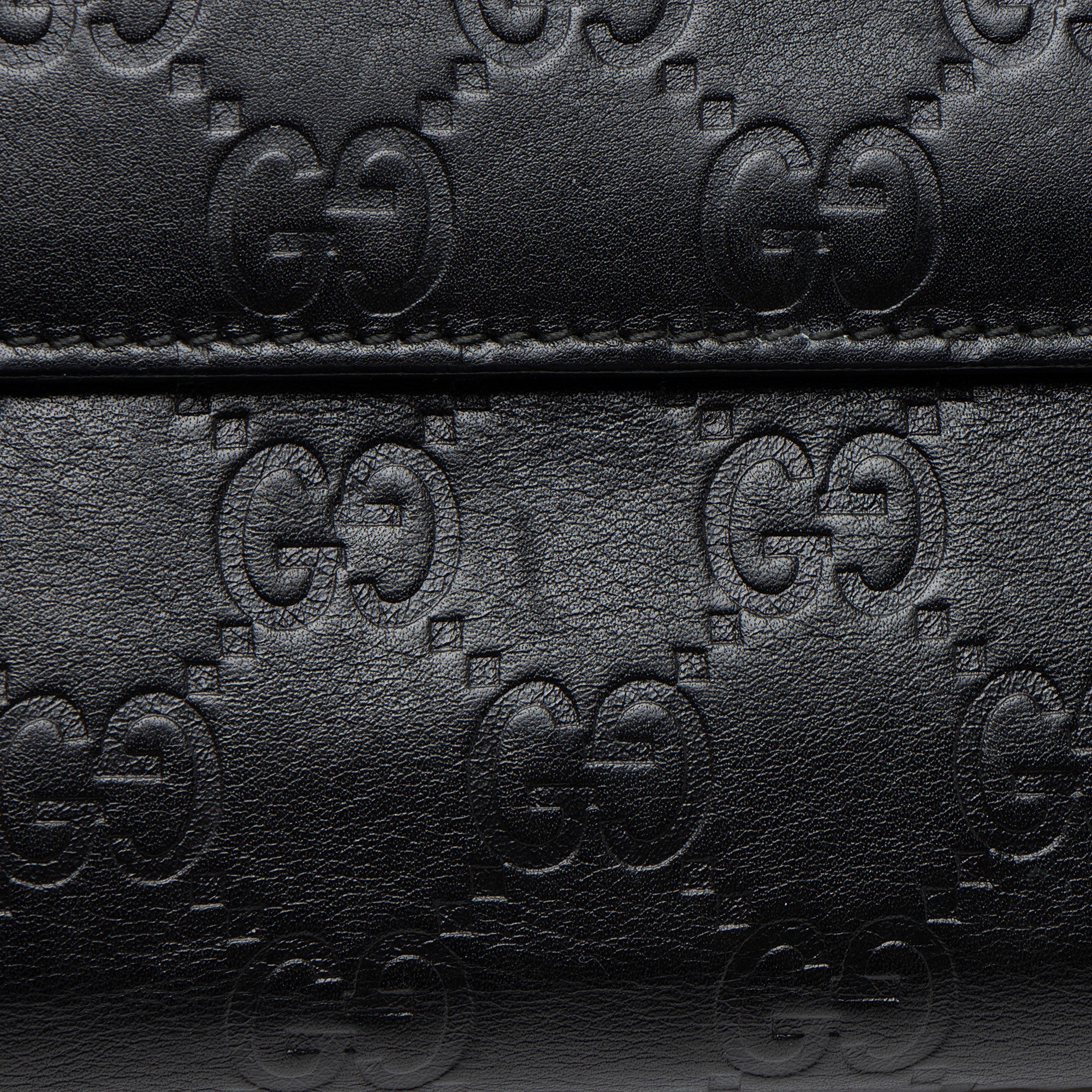 Gucci Guccissima Leather Heart Script Continental Wallet