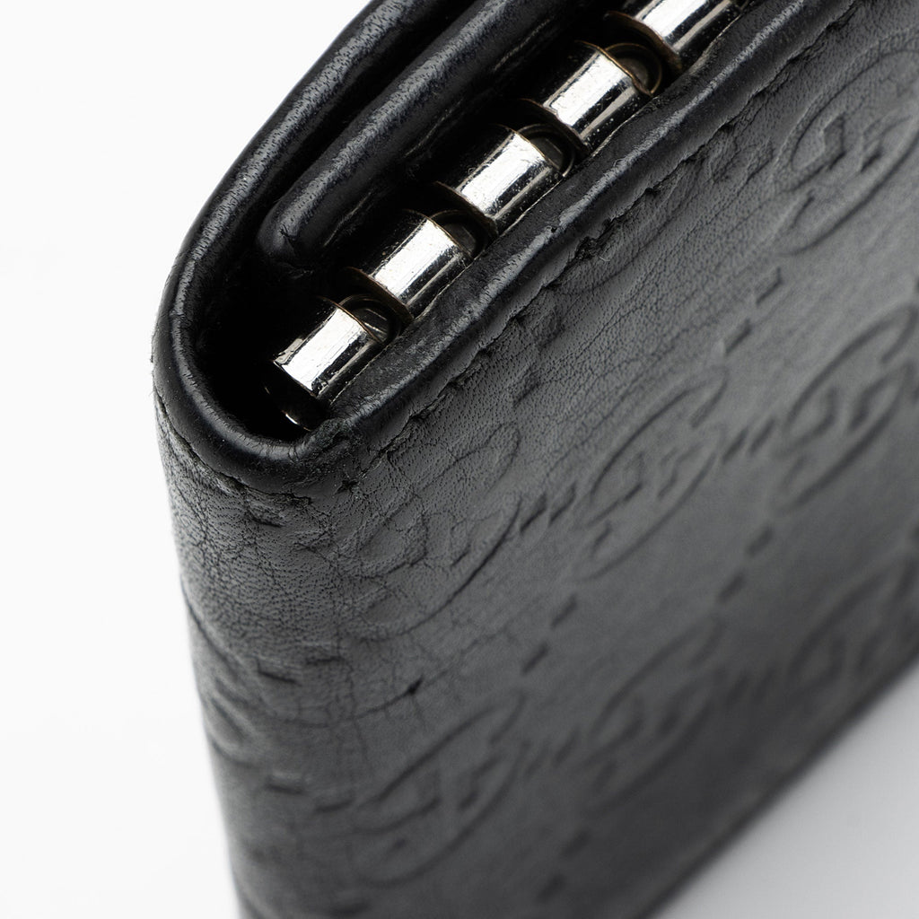 Gucci Guccissima Leather Interlocking G Key Holder