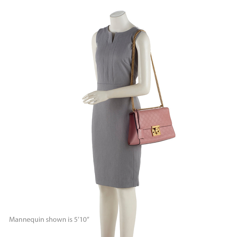 Gucci Guccissima Leather Padlock Medium Shoulder Bag (SHF-18673)