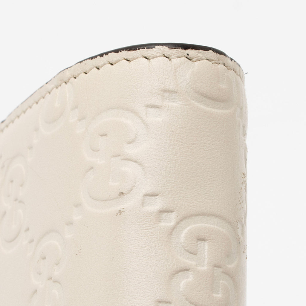 Gucci Guccissima Leather Signature Bow Mini Wallet On Chain Bag (SHF-fAYnZO)