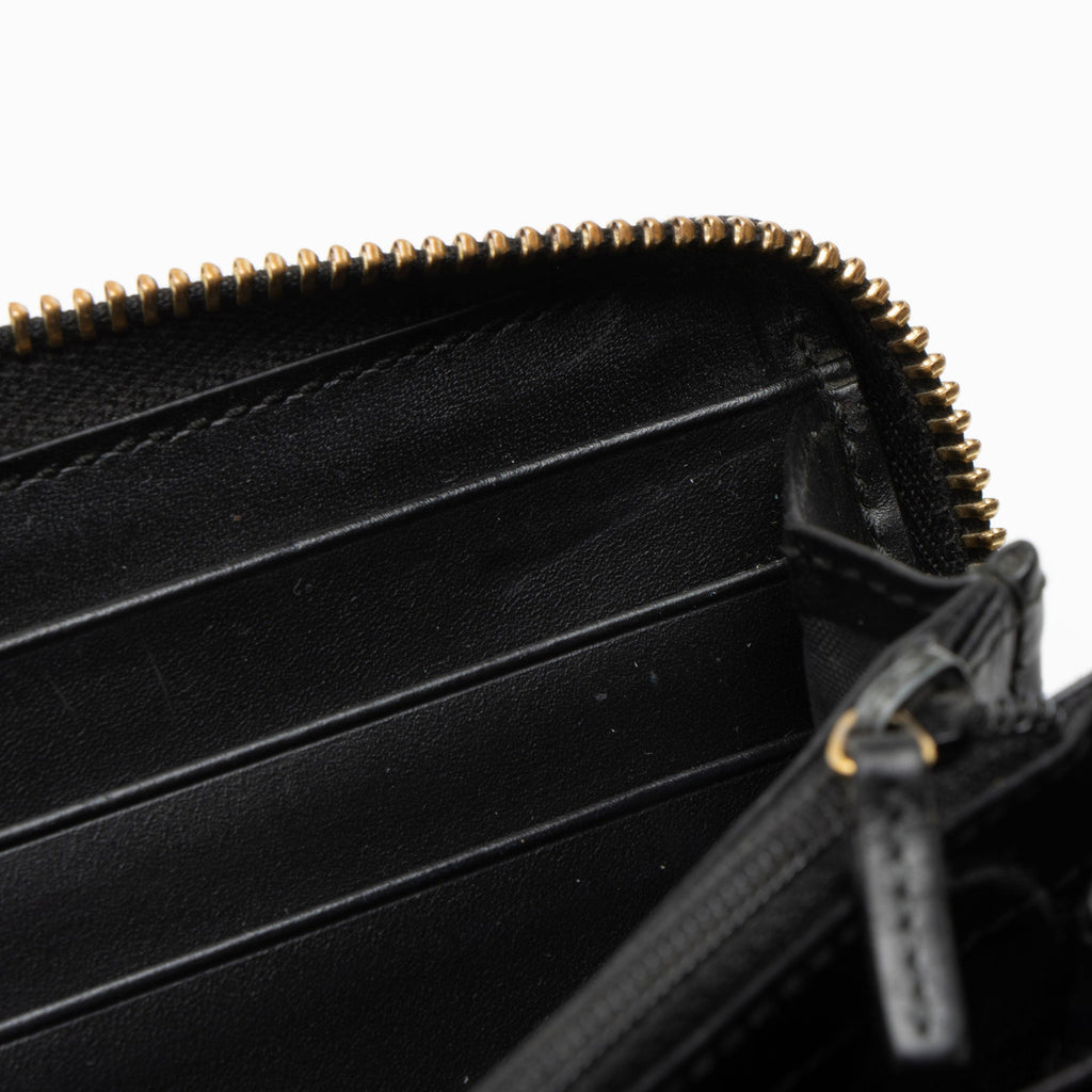 Gucci Guccissima Leather Signature Zip Around Wallet