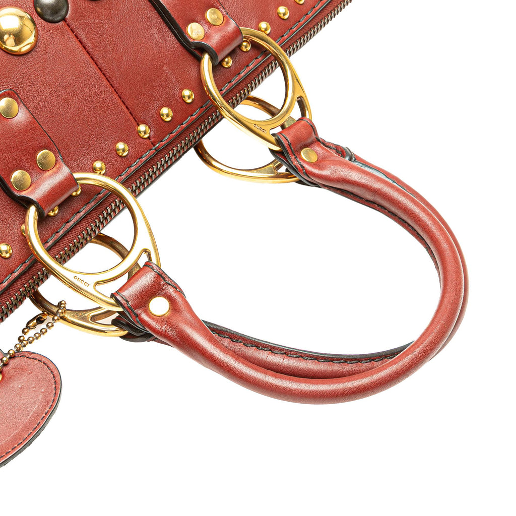 Gucci Guccissima Studded Babouska Satchel