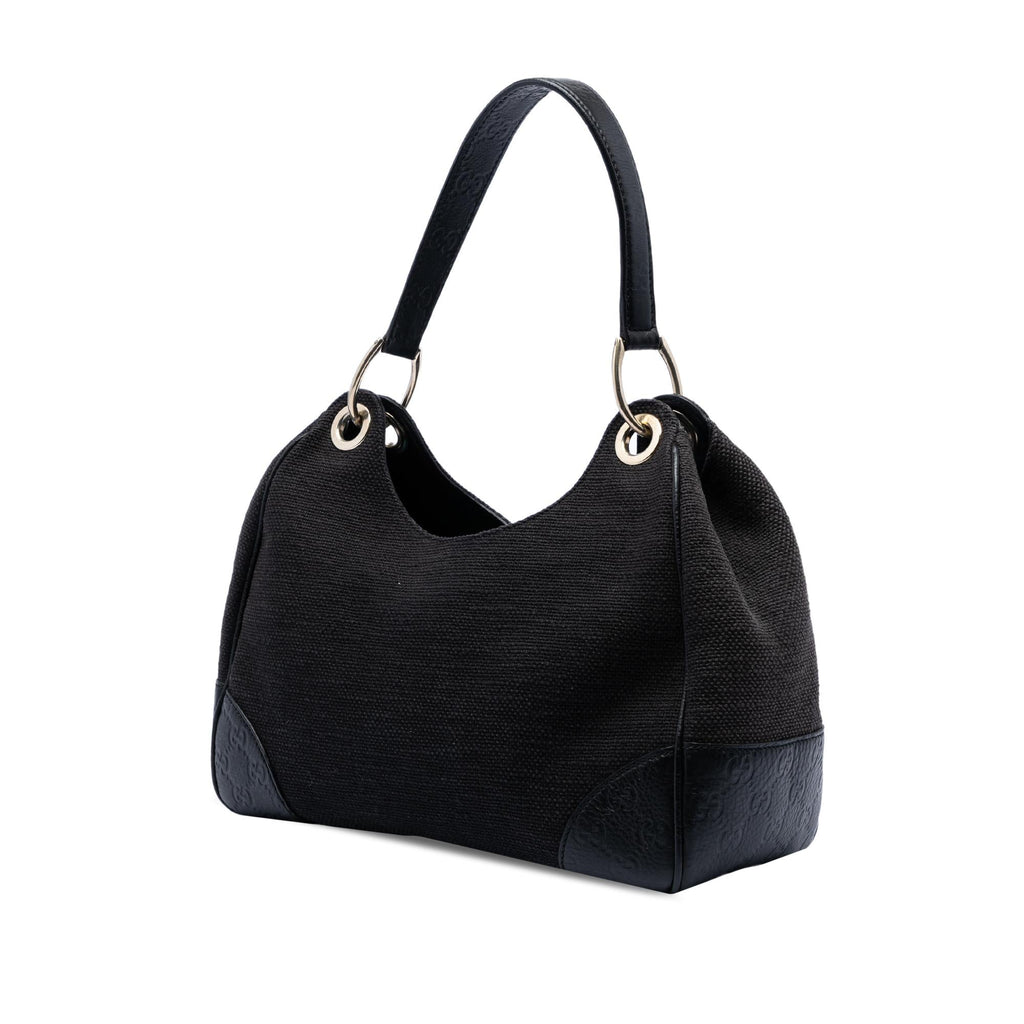 Gucci Guccissima Trimmed Canvas Colbert Shoulder Bag