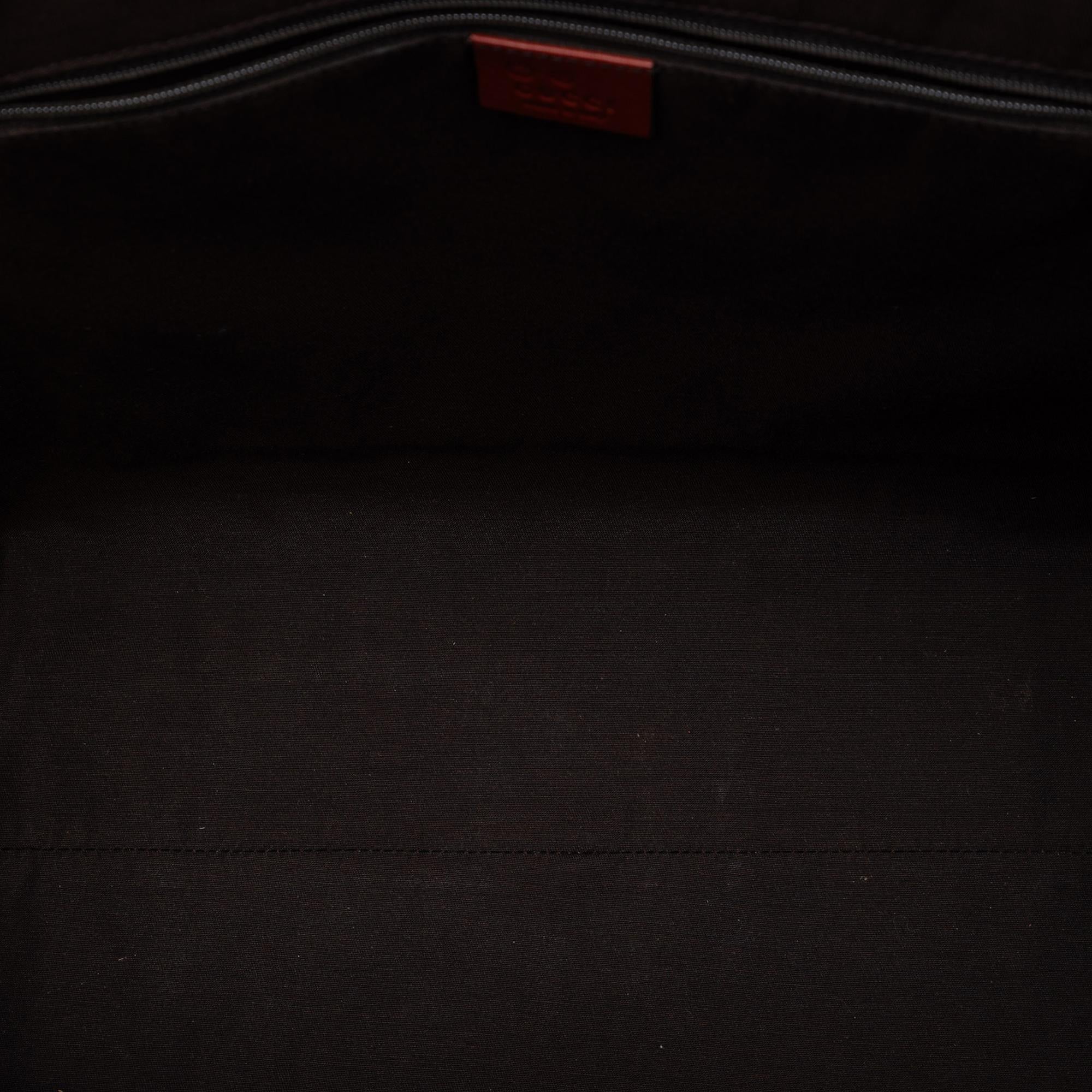 Gucci Guccissima Trimmed Canvas Tote