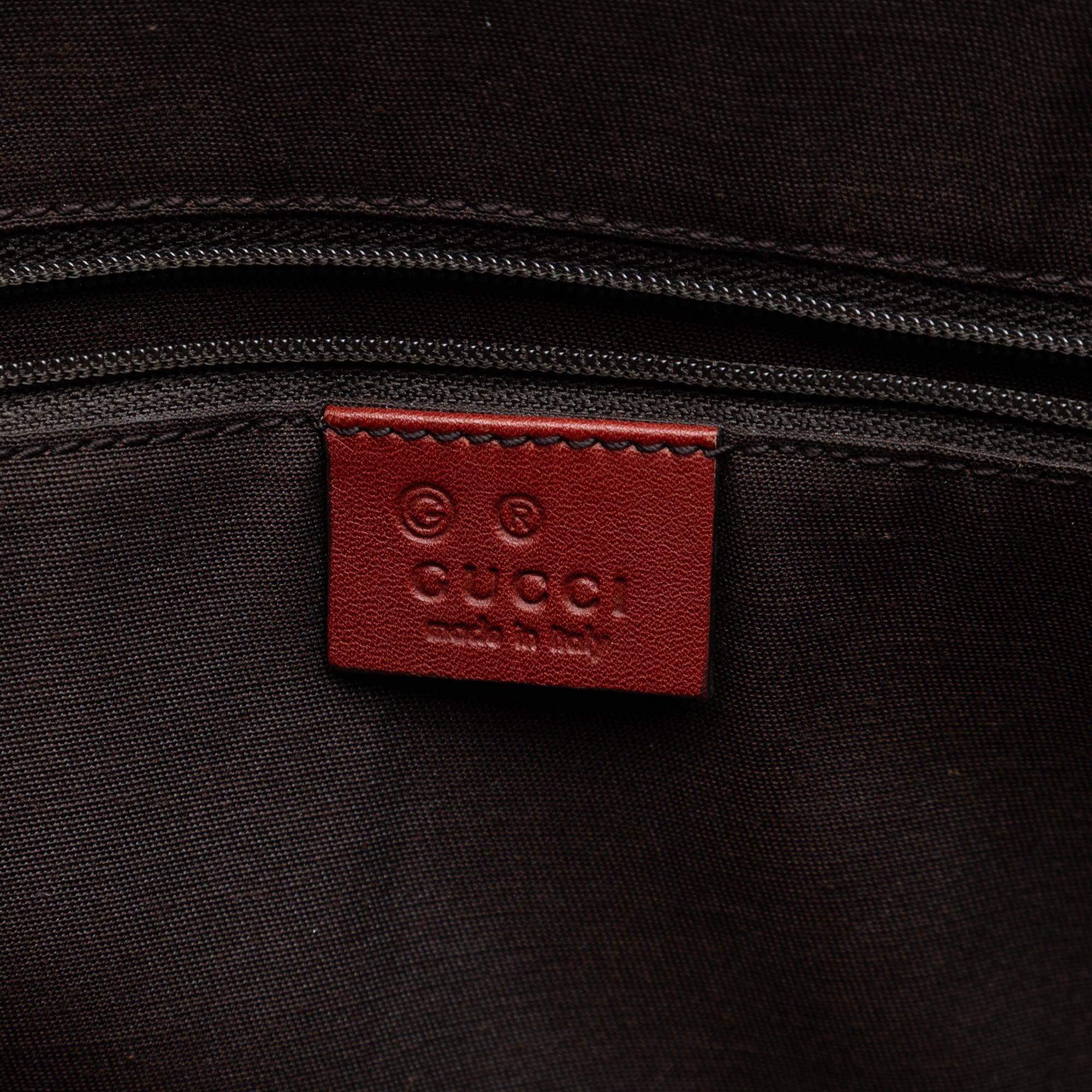 Gucci Guccissima Trimmed Canvas Tote