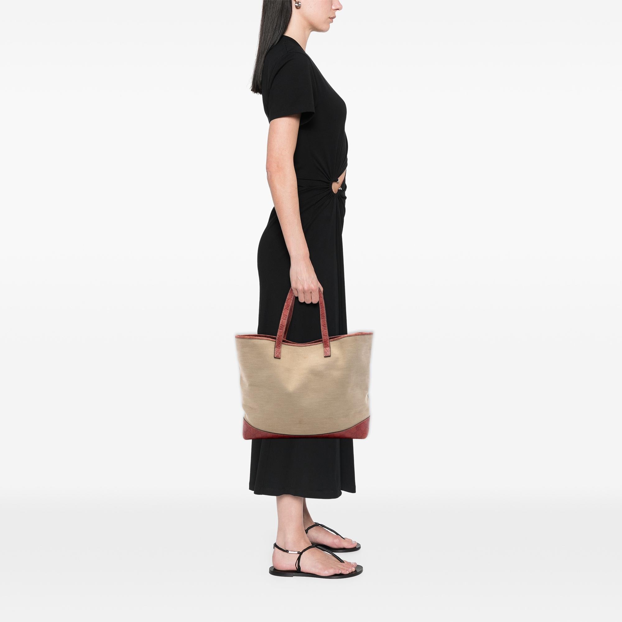 Gucci Guccissima Trimmed Canvas Tote