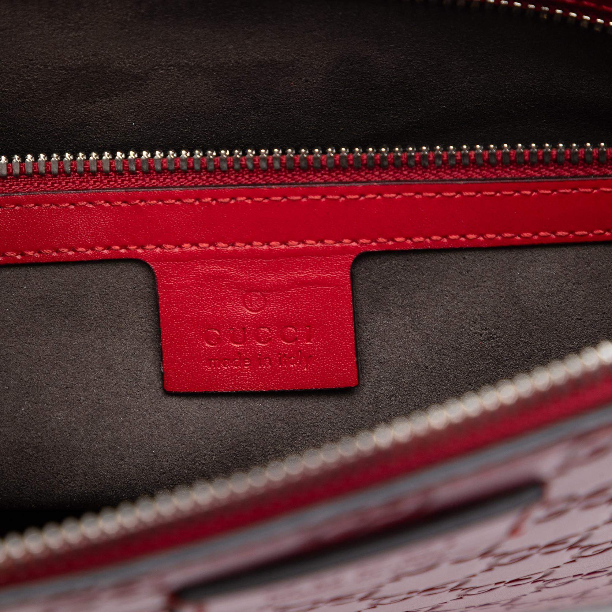 Gucci Guccissima Zip Messenger Bag
