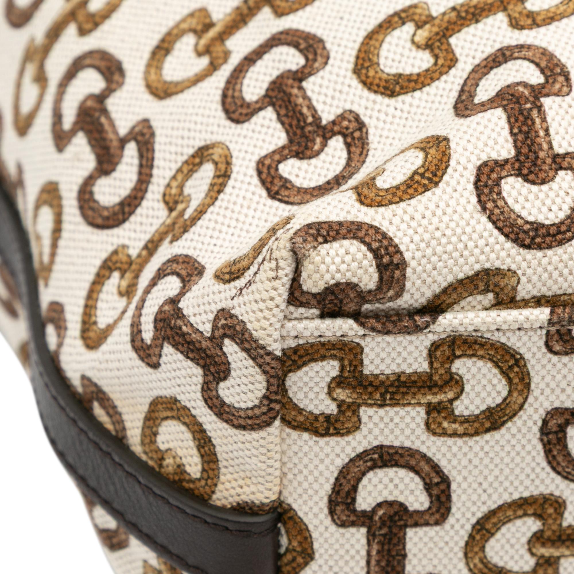 Gucci Horsebit Canvas Gifford Tote