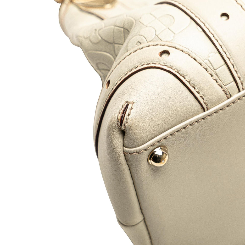 Gucci Horsebit Embossed Leather Shoulder Bag