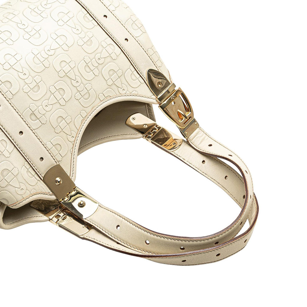 Gucci Horsebit Embossed Leather Shoulder Bag