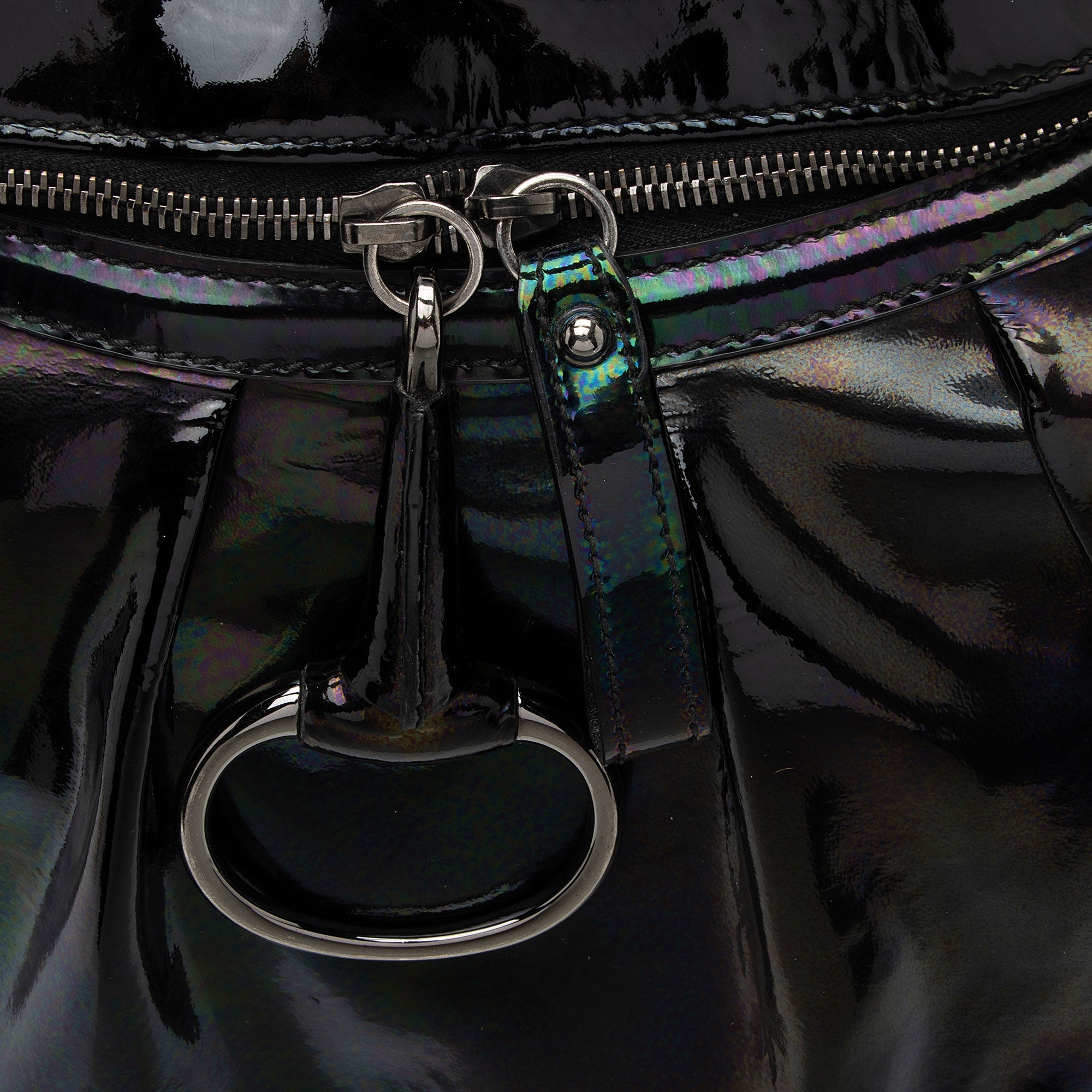 Gucci Iridescent Patent Leather Icon Bit Hobo