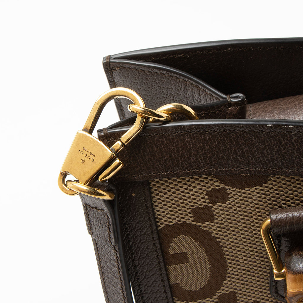 Gucci Jumbo GG Canvas Diana Small Tote