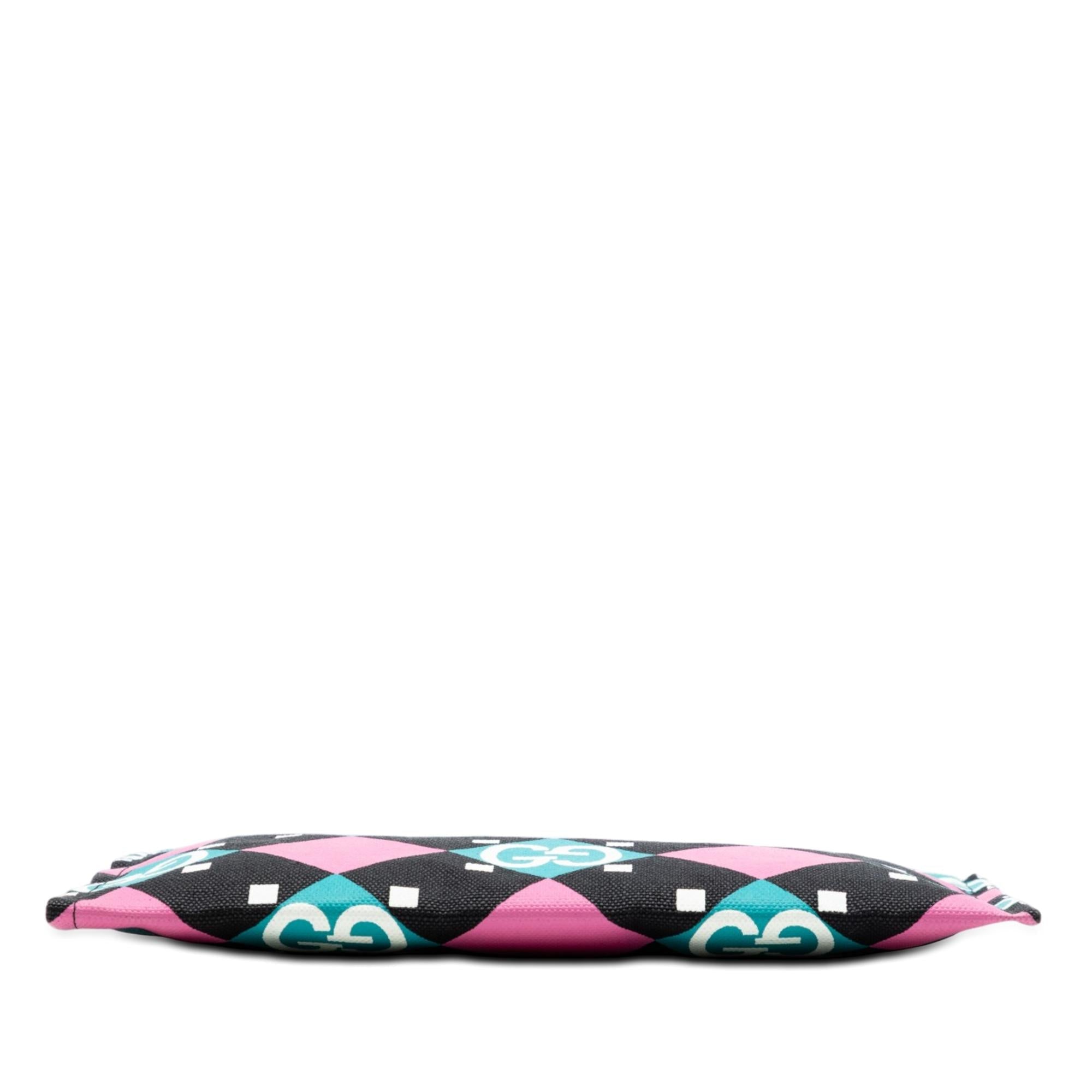 Gucci Jumbo GG Canvas Geometric Print Clutch