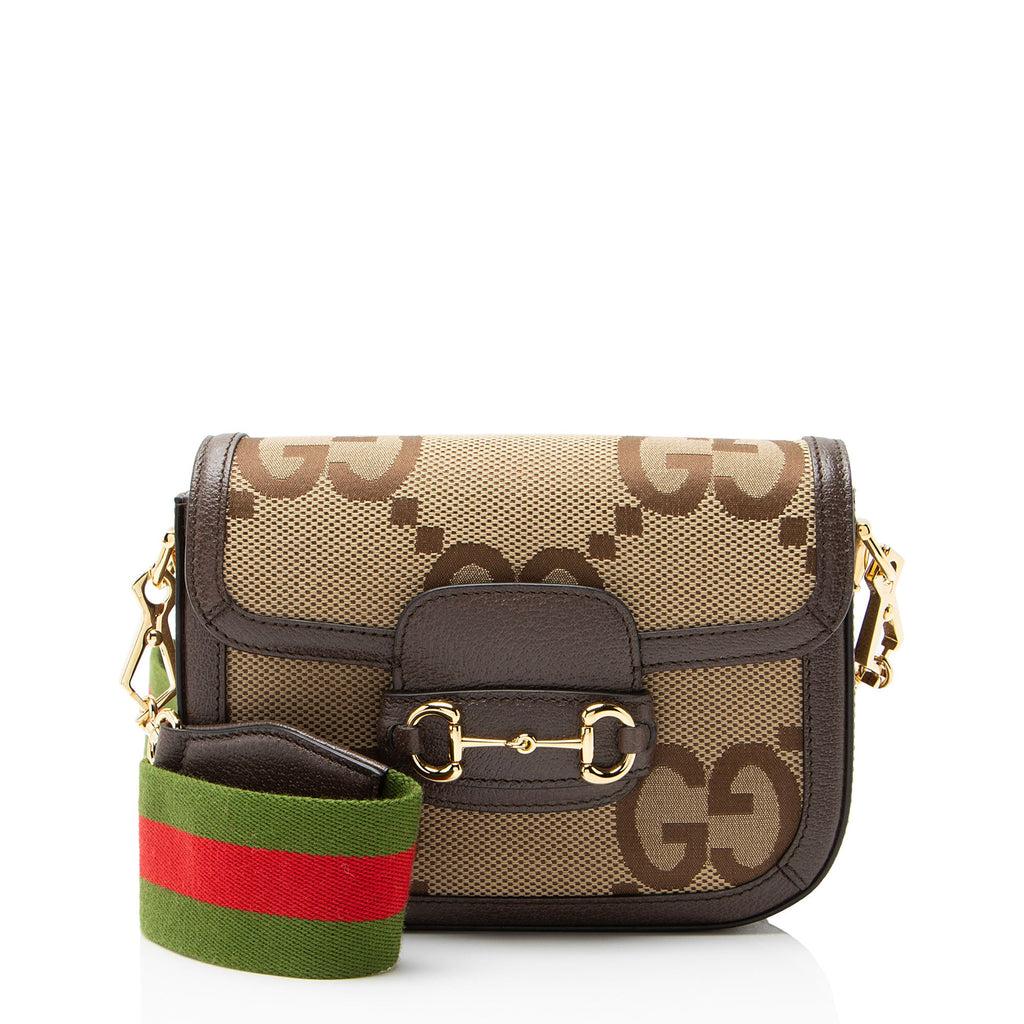 Gucci Jumbo GG Canvas Horsebit 1955 Small Shoulder Bag