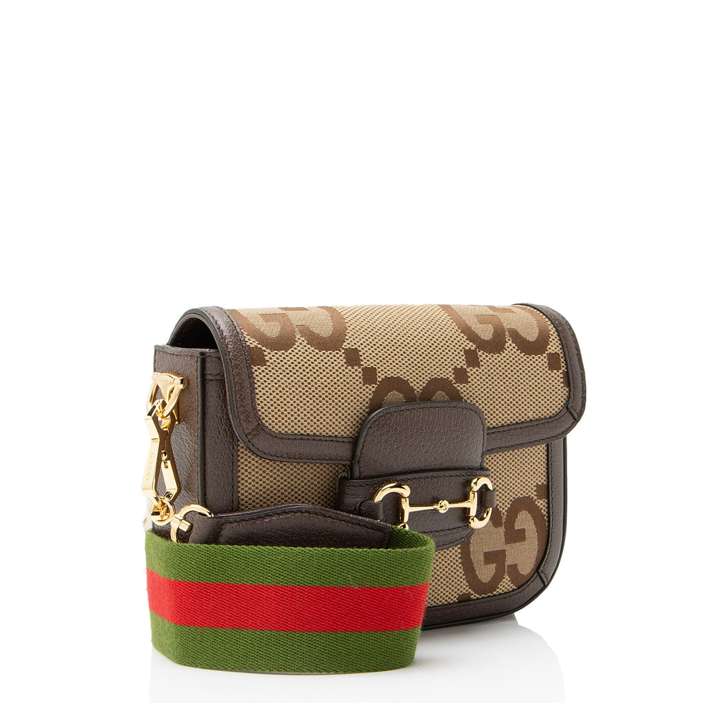 Gucci Jumbo GG Canvas Horsebit 1955 Small Shoulder Bag
