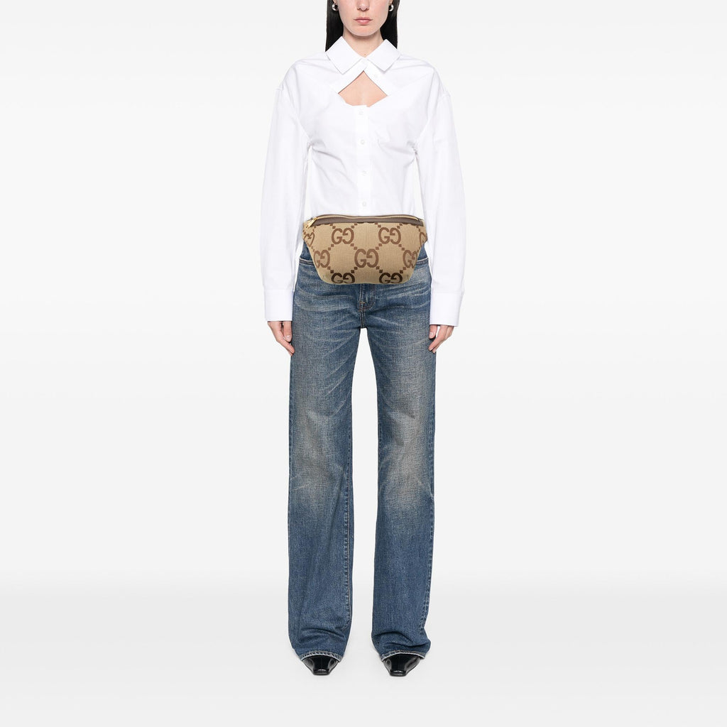 Gucci Jumbo GG Canvas Web Belt Bag