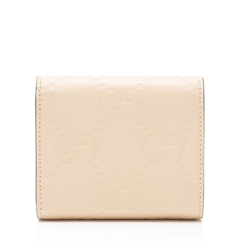 Gucci Jumbo GG Leather Trifold Wallet