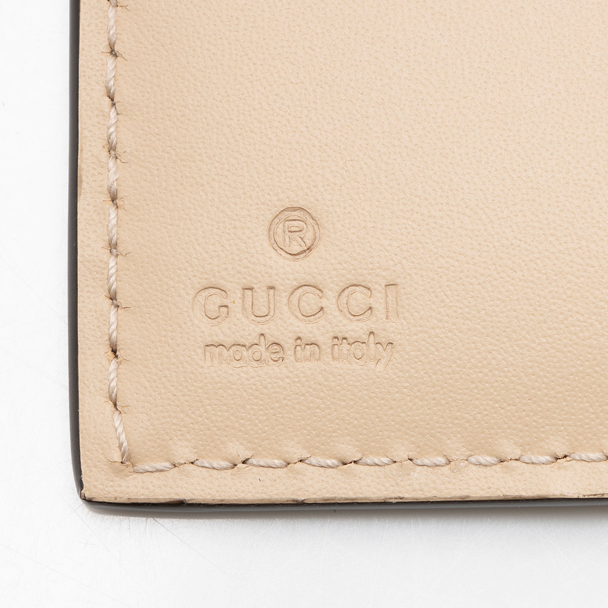 Gucci Jumbo GG Leather Trifold Wallet