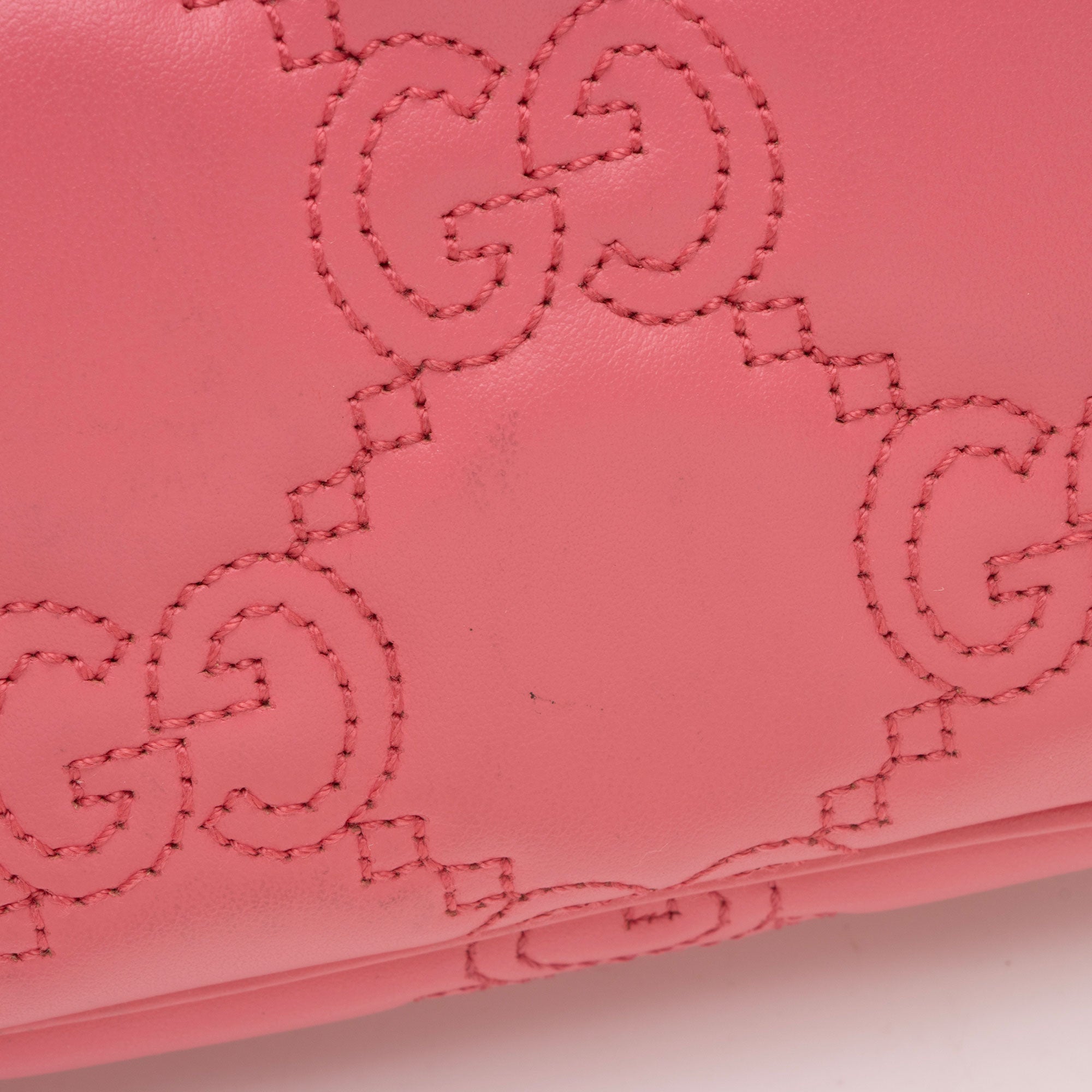 Gucci Jumbo GG Matelasse Leather Chain Small Crossbody