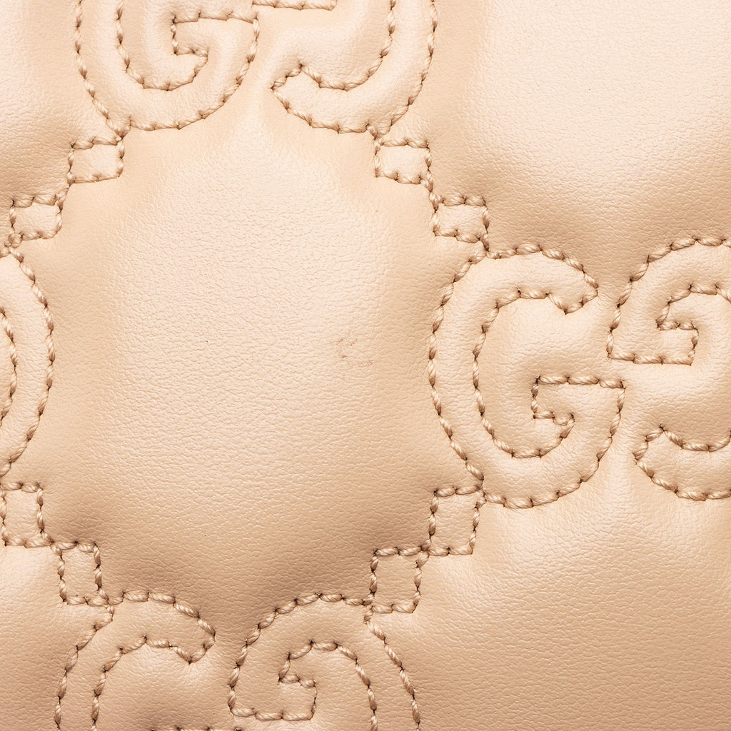 Gucci Jumbo GG Matelasse Leather Chain Small Crossbody