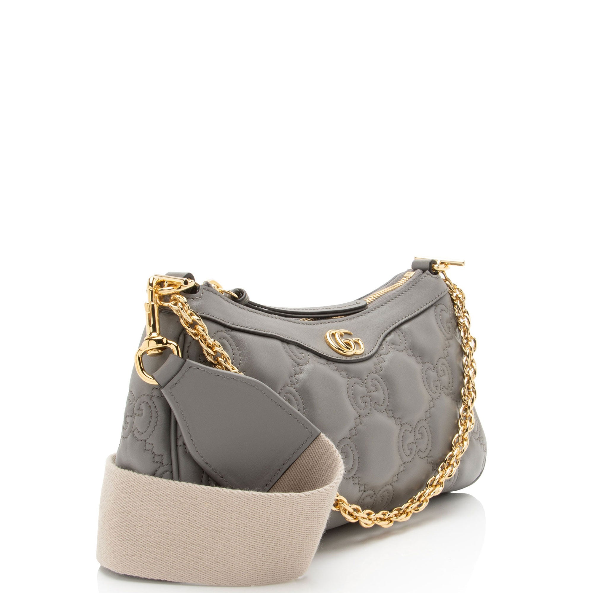 Gucci Jumbo GG Matelasse Leather Chain Small Crossbody