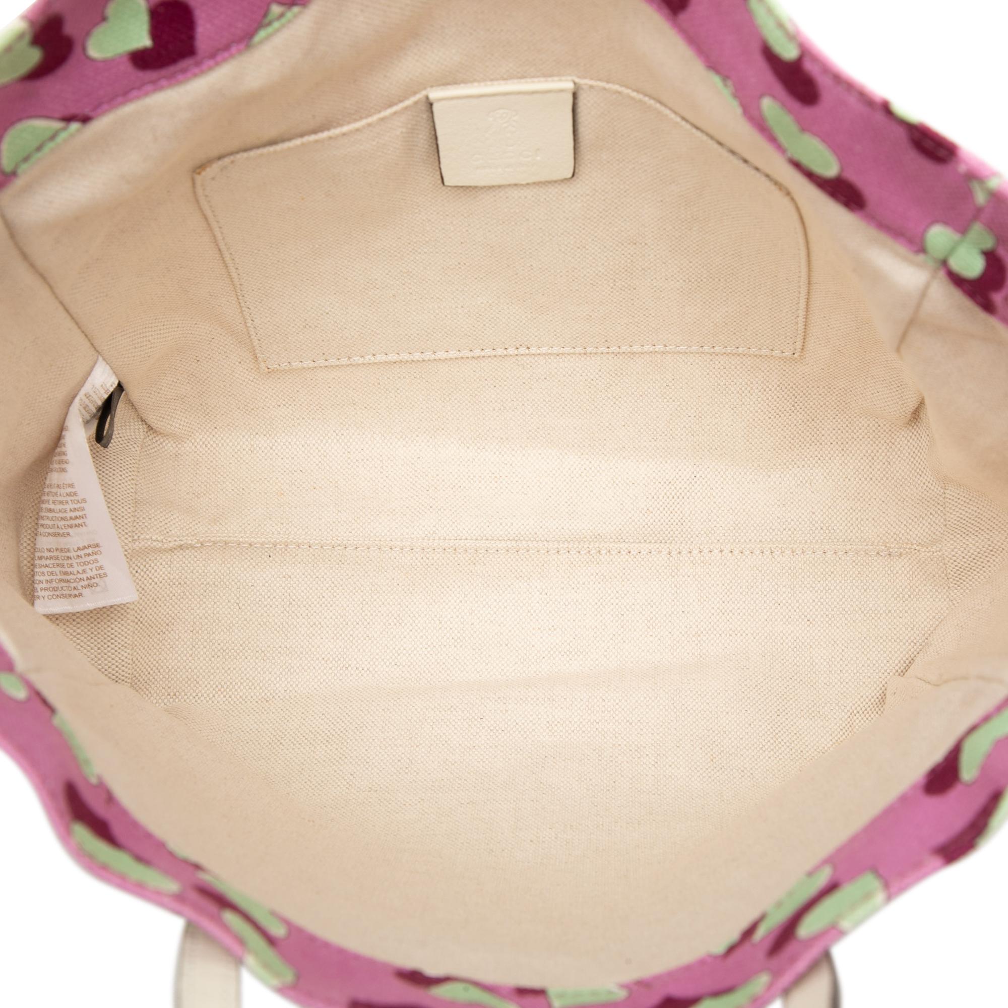 Gucci Kids Canvas Heartbeat Tote
