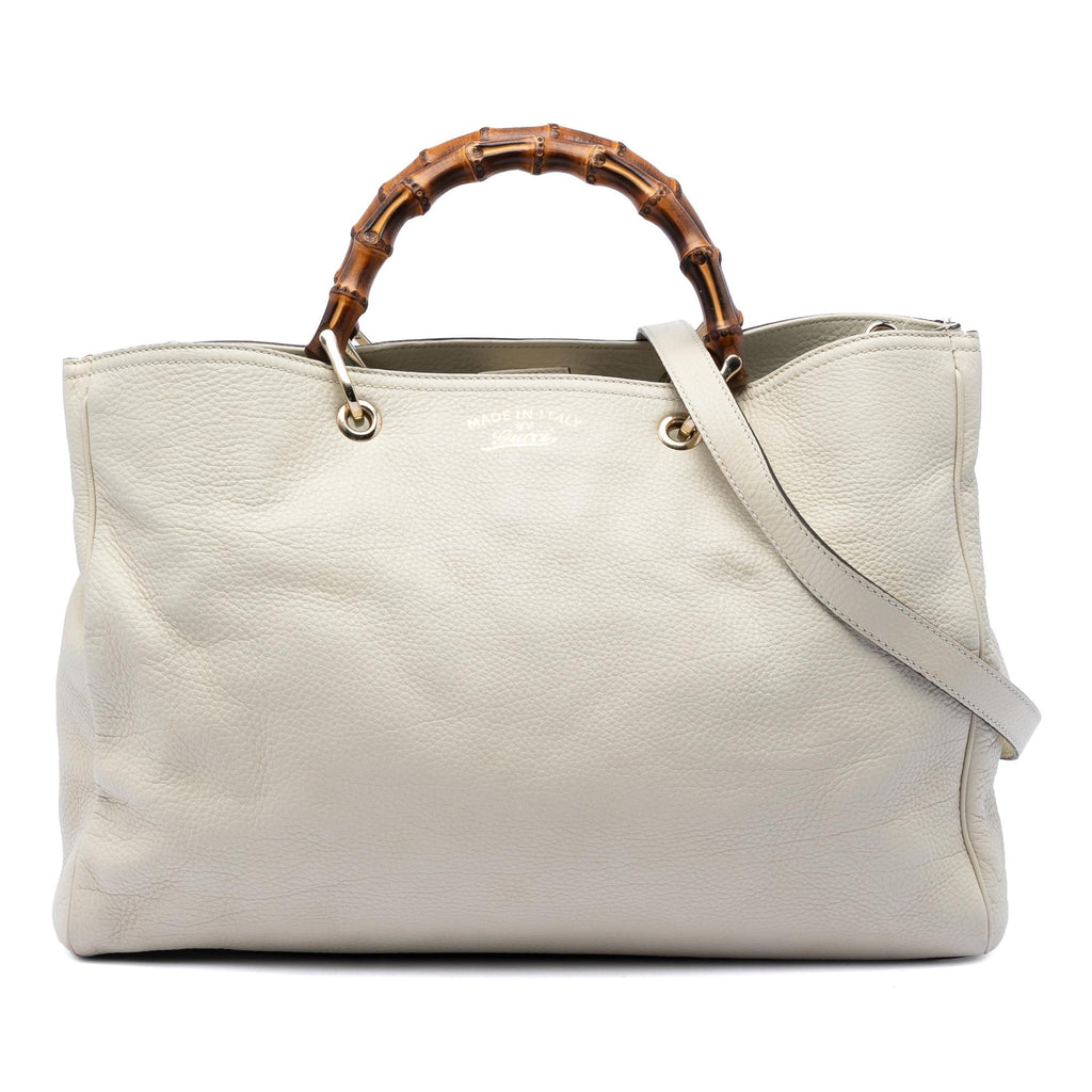 Gucci Large Calfskin Bamboo Shopper Satchel