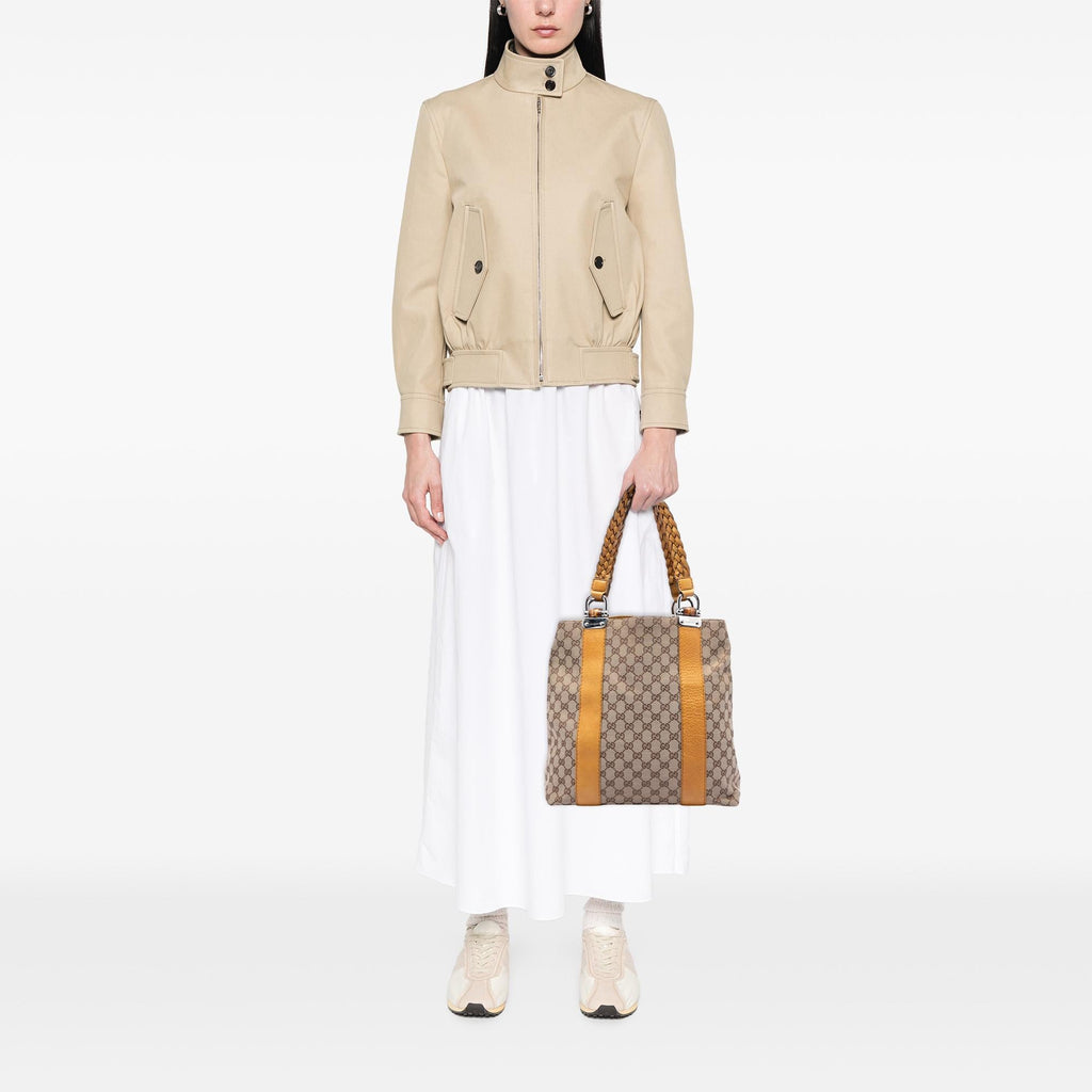 Gucci Large GG Canvas Bamboo Libeccio Tote